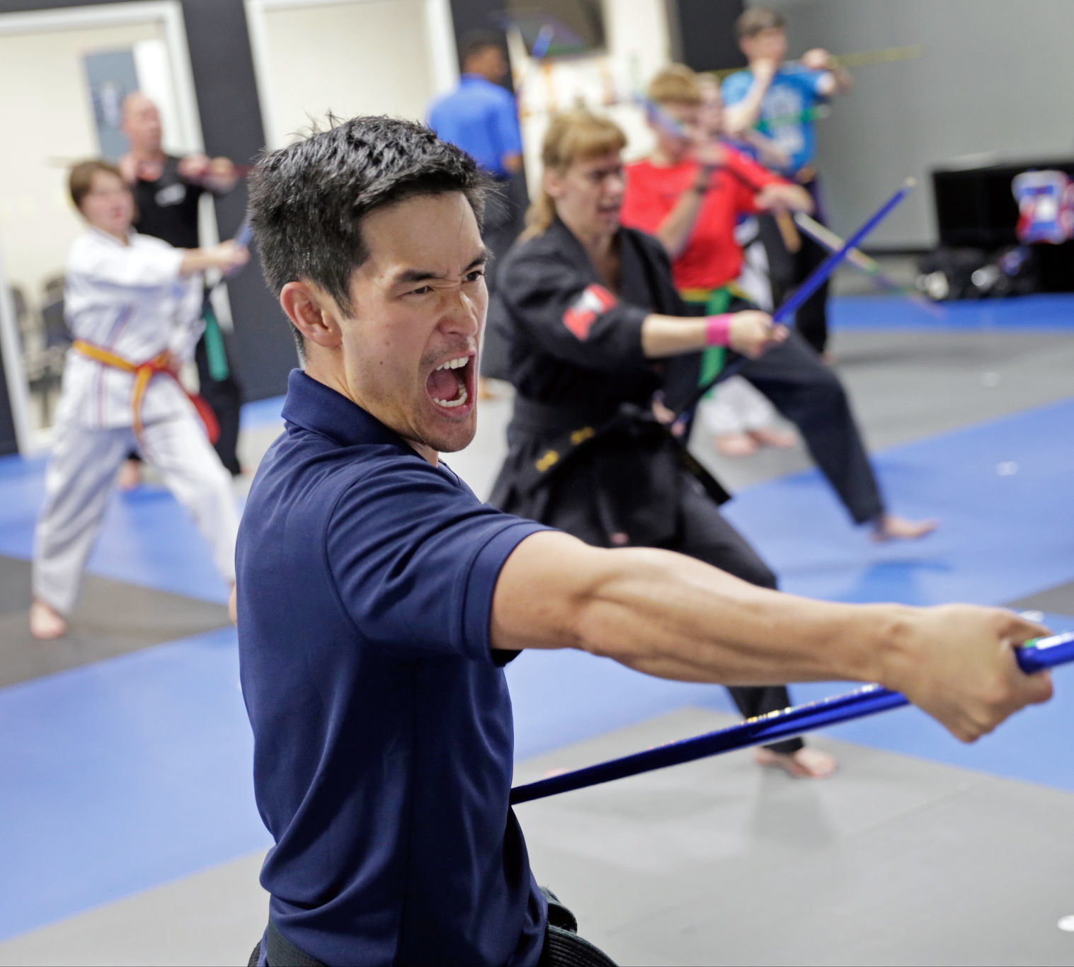 Mike Moh teaching class in 2017
